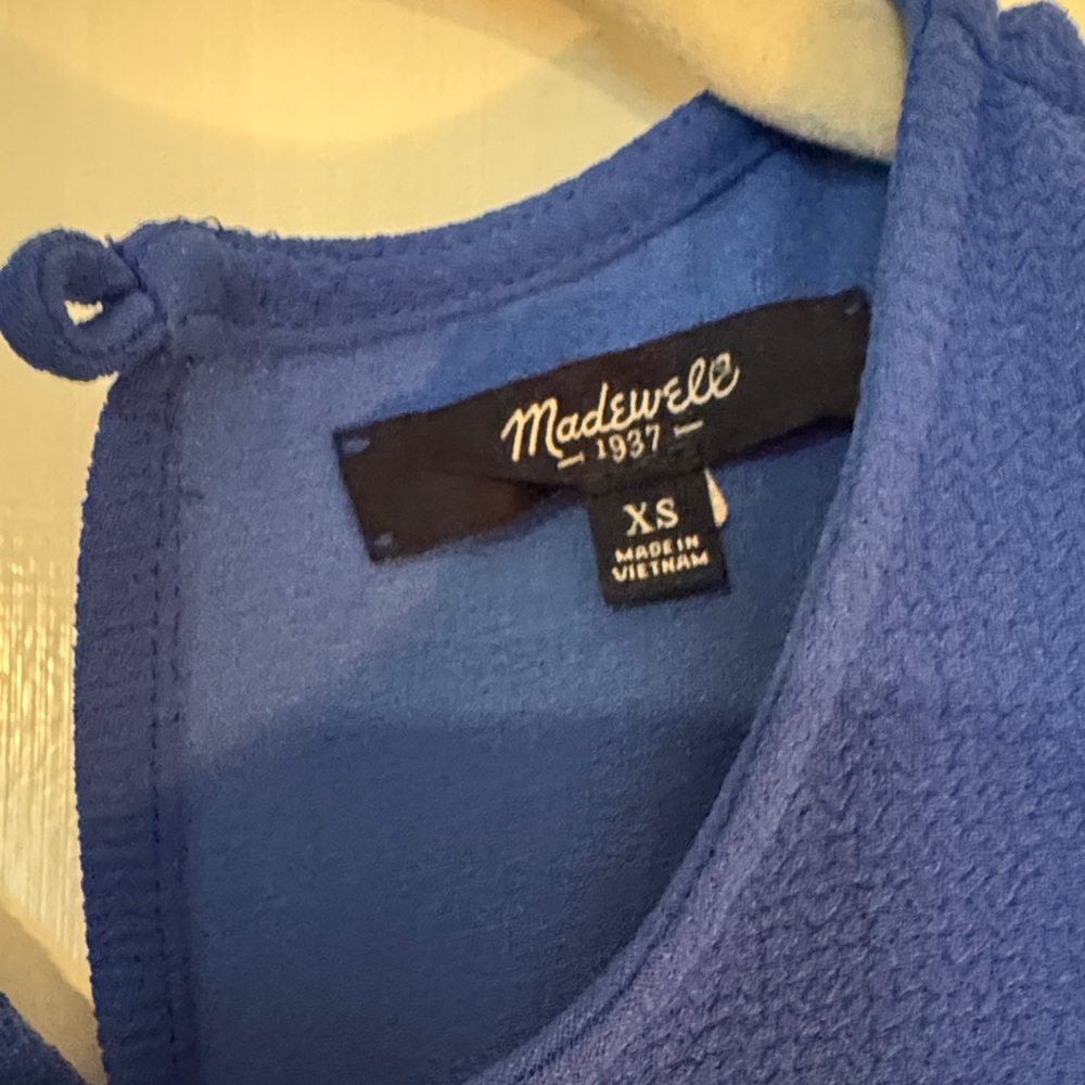 Madewell Women’s Short Sleeve Blue Blouse - Picture 2 of 3